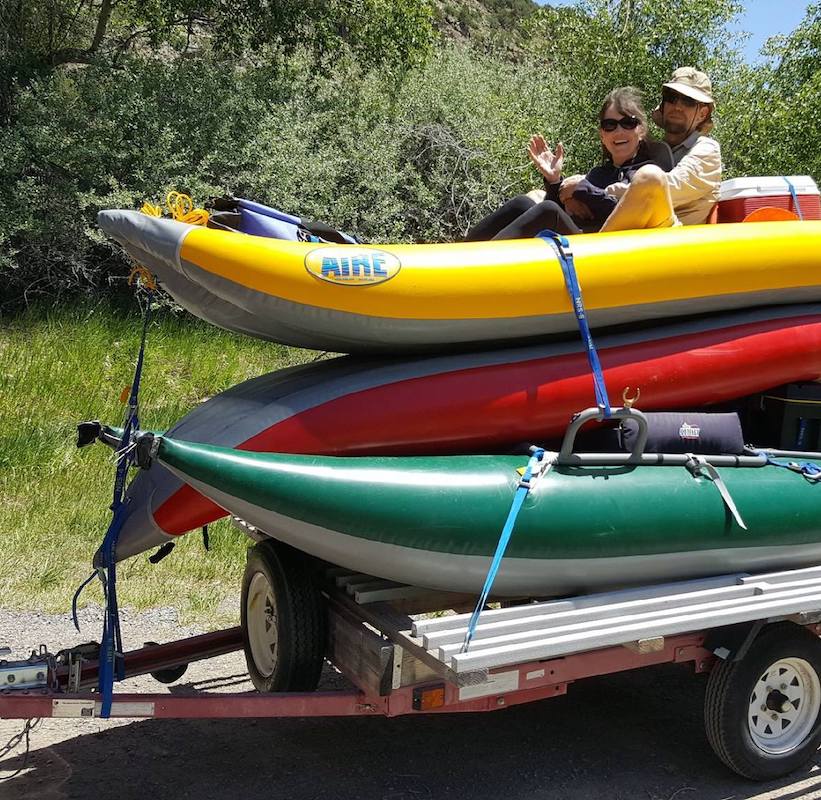 Friends of the River Uncompahgre, FORU Montrose, getting ready for a rafting trip on the Uncompahgre River.